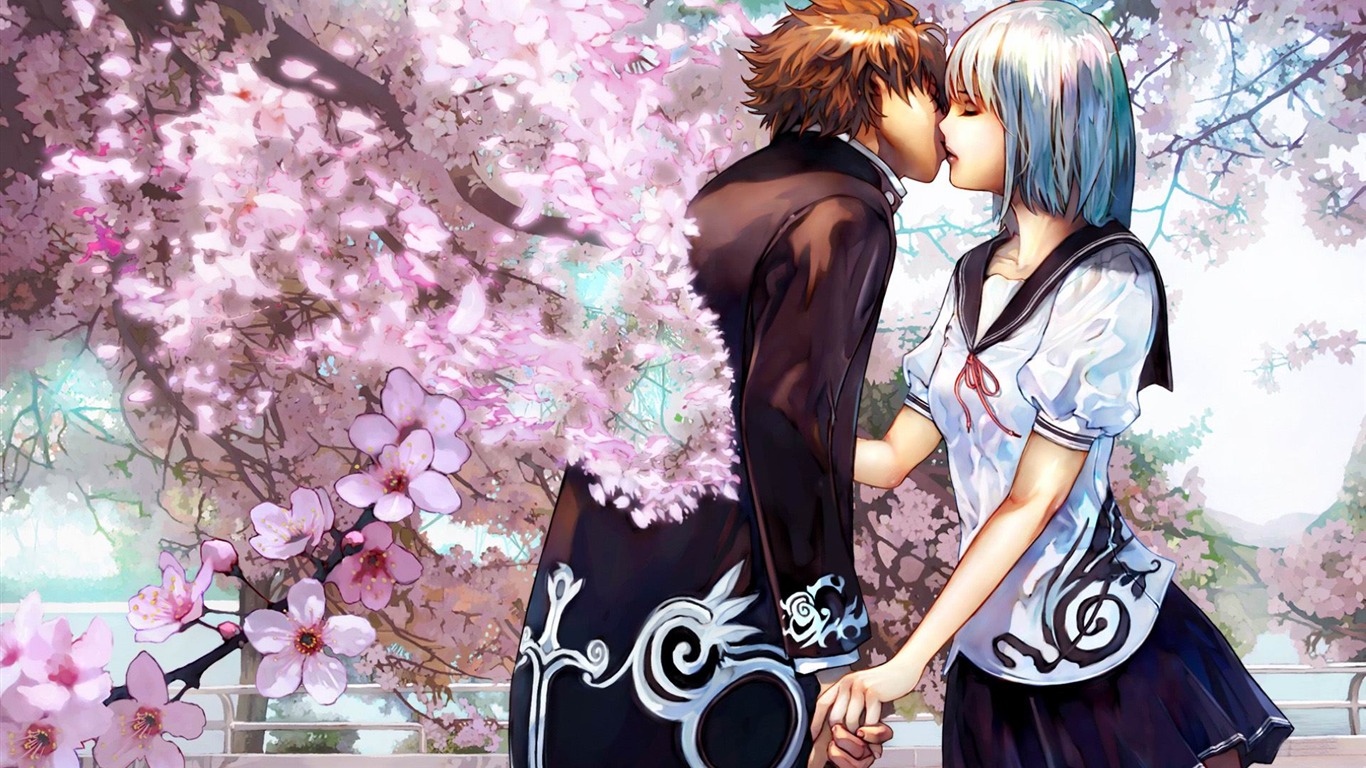 Cute Anime Couple Picture Wallpaper de escritorio 01