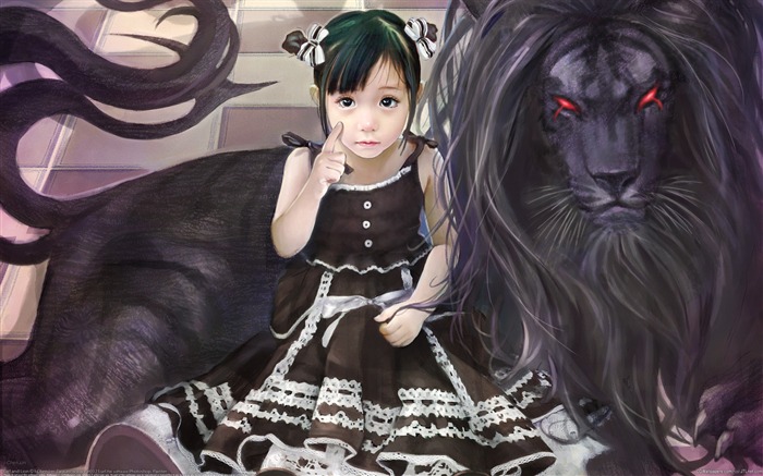 Fantasy-CG-Character-wallpaper-i-chen-lin-05-Girl-and-Lion Visualizações:20008