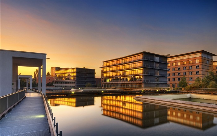 Sunset mapping architecture stunning landscape Saarbrucken Germany1 Views:6742 Date:2011/5/24 0:36:52