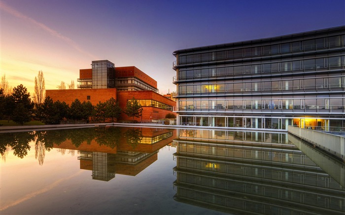 Sunset mapping architecture stunning landscape Saarbrucken Germany 1 Views:5659 Date:2011/5/24 0:35:31