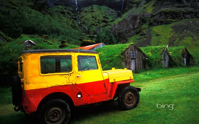 Herbe du 13ème siècle couvert Remises au Nupsstadur ferme en Islande du Sud Vues:13491