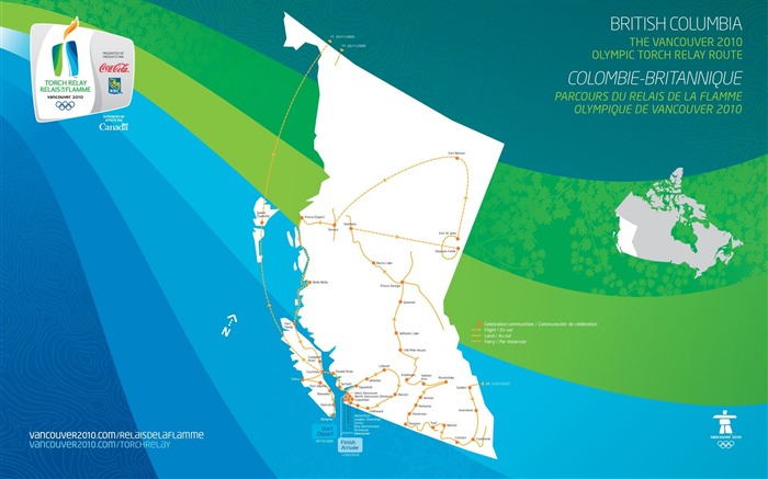 2010年奧運火炬傳遞路線在不列顛哥倫比亞省照片 查看次數:9633
