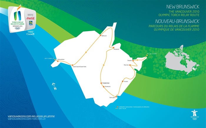 2010年奧運火炬傳遞路線在新不倫瑞克省照片 查看次數:9458
