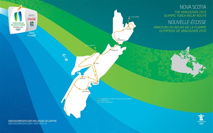 Roteamento do relator da tocha olímpica de 2010 em Nova Scotia Photo Visualizações:9768