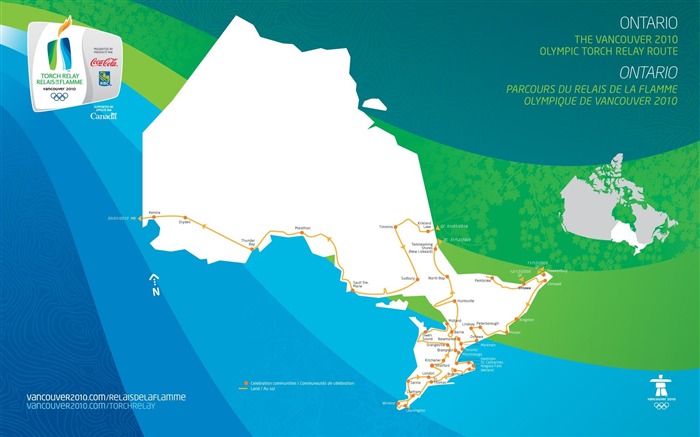 Ruta de retransmisión de la antorcha olímpica de 2010 en Ontario Vistas:10301