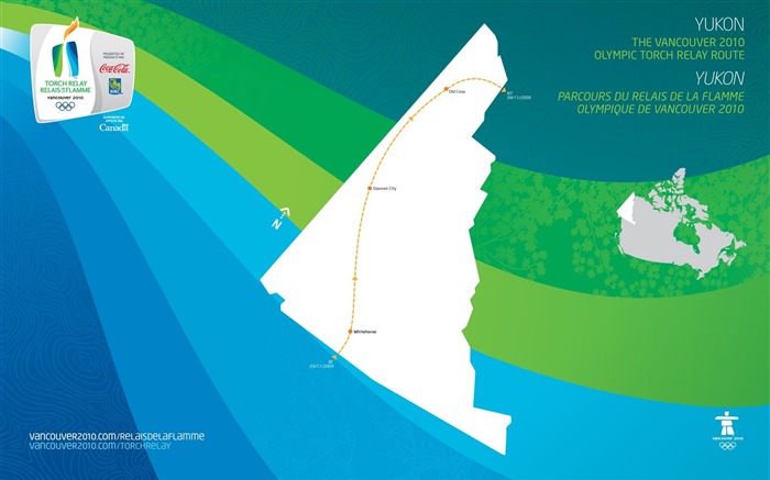 Ruta de retransmisión de la antorcha olímpica de 2010 en Yukon Photo Vistas:10668