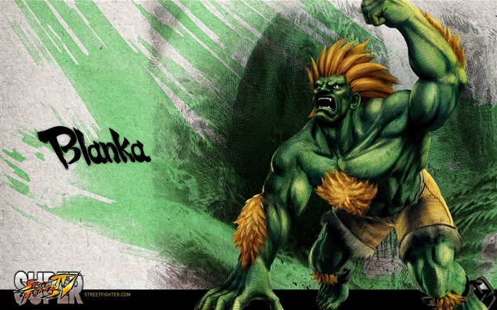 Blanka-Super Street Fighter 4 pintura original fondo de pantalla Vistas:24740