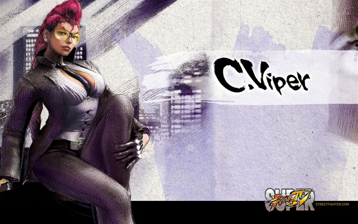 C Viper-Super Street Fighter 4 ilustração da tinta do papel de parede Visualizações:25911