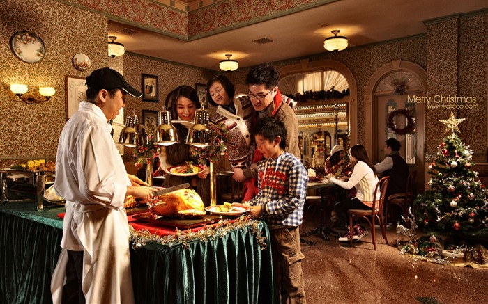 Christmas turkey dinner - Hong Kong Disneyland Christmas dinner wallpaper Views:25280 Date:2011/7/6 2:41:28