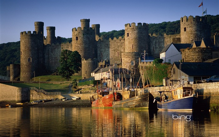 Conwy Castle rivière Conwy au Pays de Galles au Royaume-Uni Vues:32520