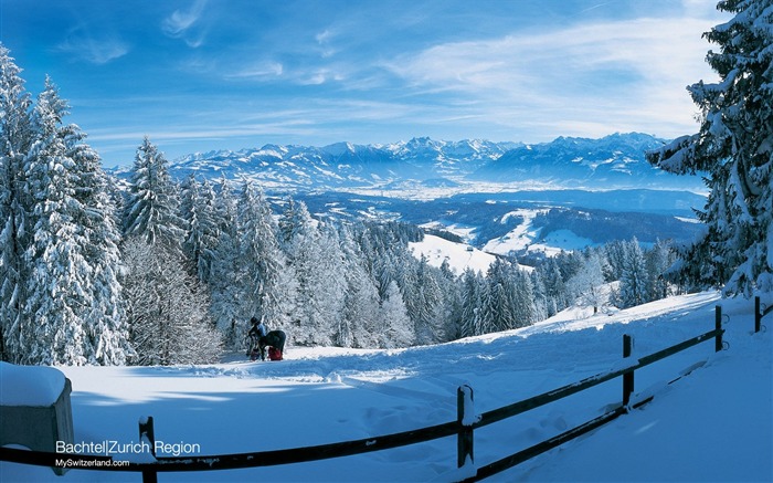 Snow covered landscape at Bachtel-Switzerland skiing holidays Views:21503 Date:2011/7/6 14:02:25