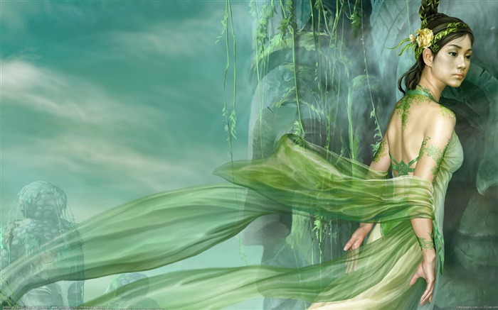 Spring Fog - Master CG wallpaper female illustrator Views:16412 Date:2011/7/2 17:01:37