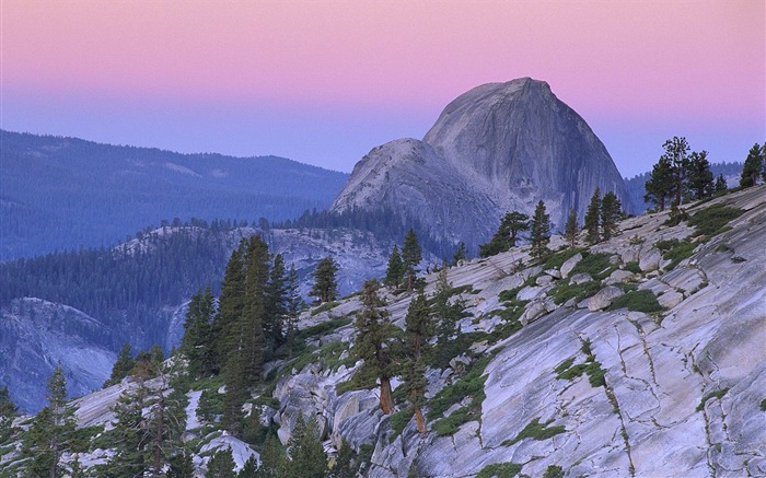 Parque Nacional de Yosemite punto de referencia - media montaña papel pintado de la montaña Vistas:11178