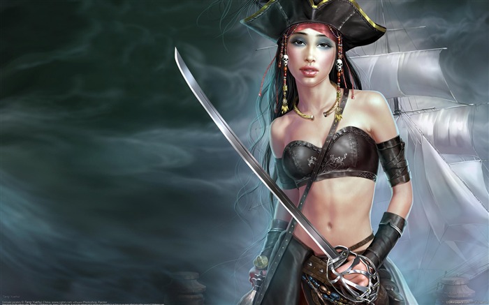 female pirate - the myth of aesthetic CG illustration wallpaper Views:31958 Date:2011/7/2 16:56:59