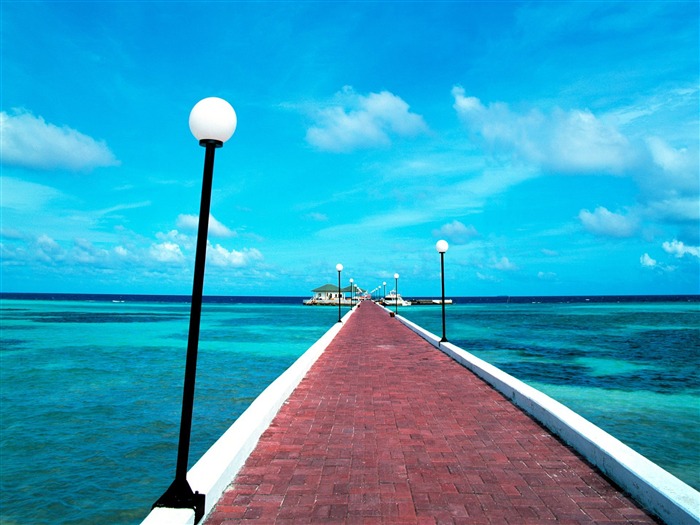 of the Maldives long pier wallpaper Views:14190 Date:2011/7/29 10:33:27