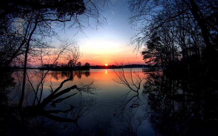 HDR lever et le coucher du soleil paysage fond d'écran 13 Vues:15750