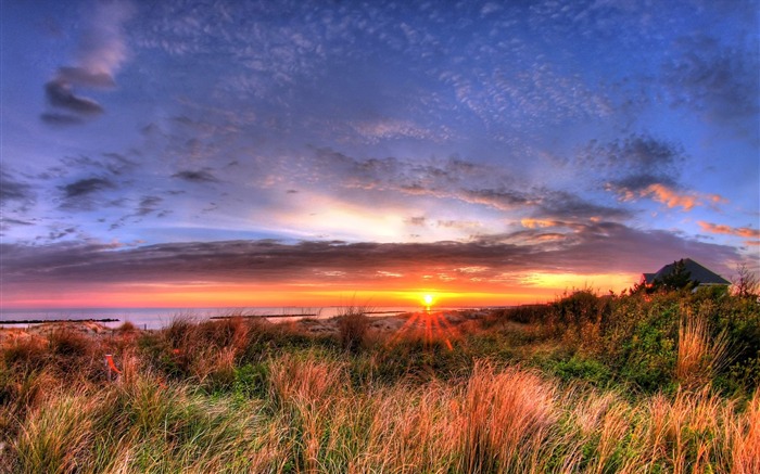 HDR lever et le coucher du soleil paysage fond d'écran 20 Vues:13700