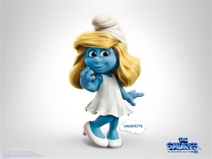 Smurfette  - 藍精靈3D電影壁紙 查看次數:27845