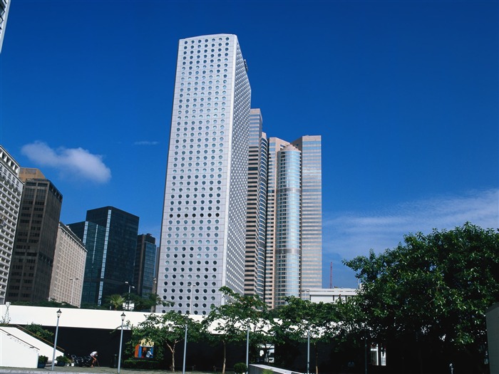 Banco de China Torre Jardine House-Hong Kong paisagem wallpaper Visualizações:11098