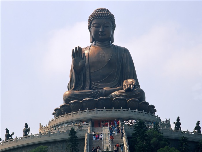 Buda grande no papel de parede da paisagem de Lantau Island-Hong Kong Visualizações:29834