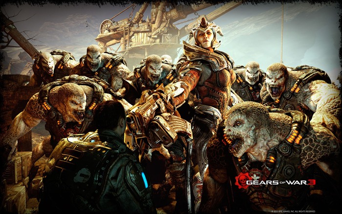 Gears of War 3 - papel de parede da Rainha de Orcs Visualizações:27475