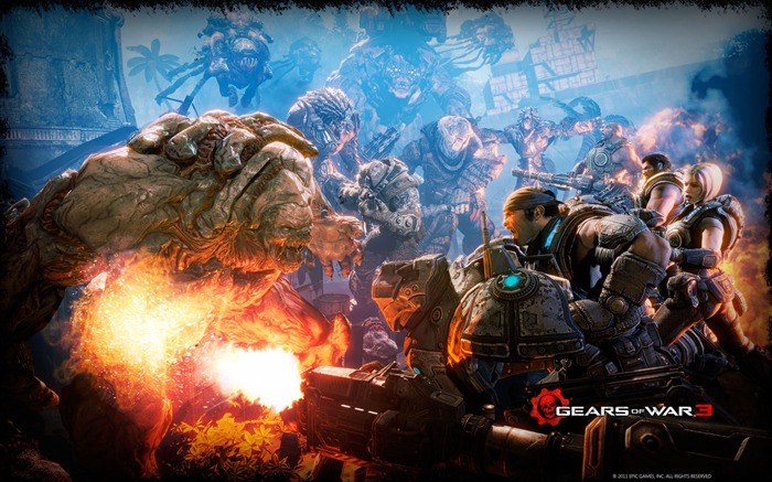 Gears of War 3 - contra o papel de parede Visualizações:16314