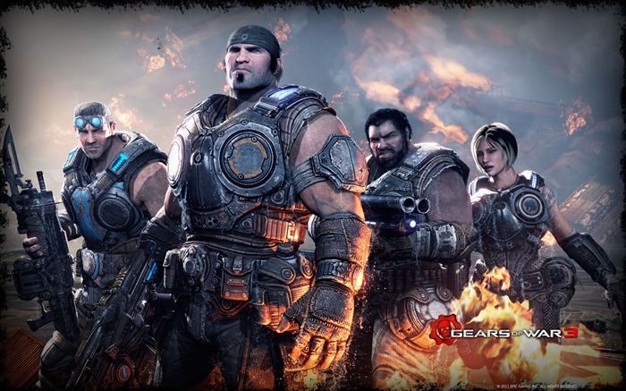 Gears of War Wallpaper Equipo 3-D Vistas:20347