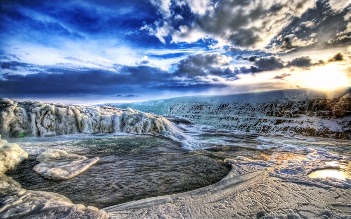 L'Islande glace de la rivière Vues:20480