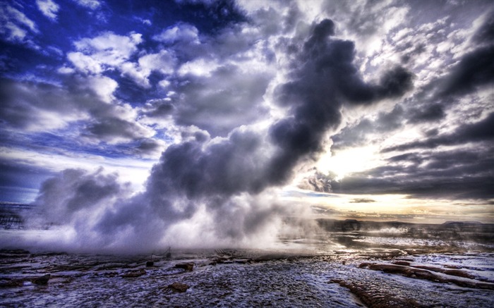 Islande à vapeur géothermique spectaculaires Vues:11055