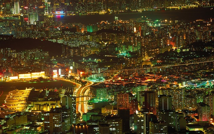 Papel de parede da paisagem Kowloon Night-Hong Kong Visualizações:22713