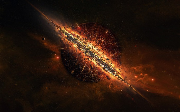 Sci-fi Space Art-Loca Infernorum- Planet Explosion Sci-fi Art Views:37662 Date:2011/9/15 6:10:10