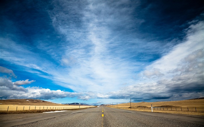 Selección de fondo de pantalla Sky and Road-landscape Vistas:21455