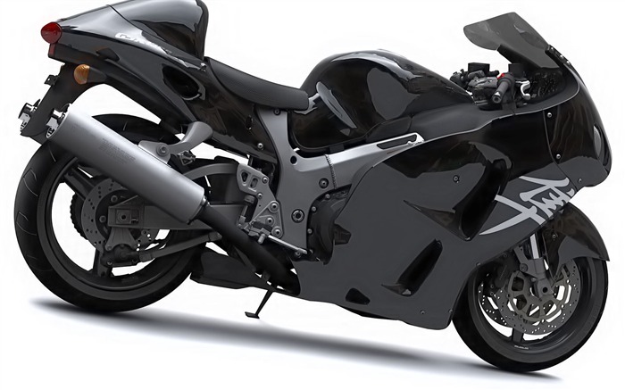 Suzuki Hayabusa pure Black- Moto Wallpaper Vues:25361