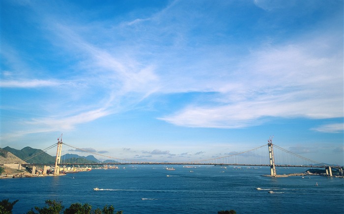 Papel de parede da paisagem Tsing Ma Bridge-Hong Kong Visualizações:16782