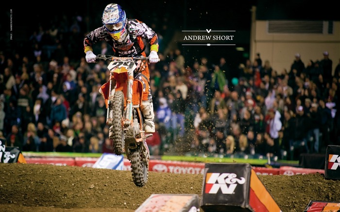 AMA Supercross Anaheim-la primera parada-Andrew Short fondo de pantalla Vistas:9735