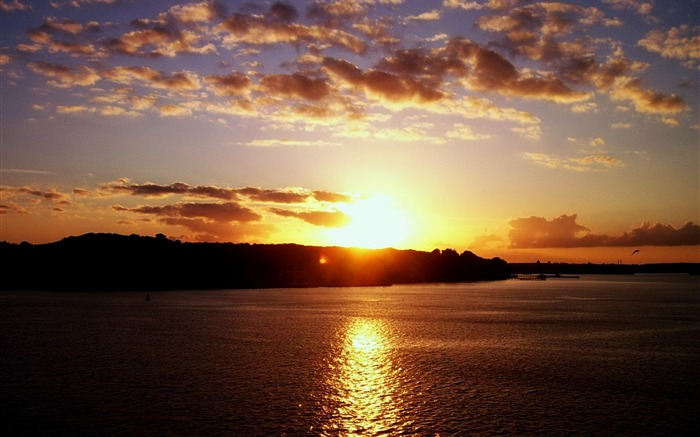 Beau coucher du soleil à Kiel-papier peint paysage Vues:12499