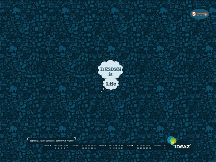 設計來源生活 -  2011年10月 - 桌面日曆壁紙 查看次數:8597