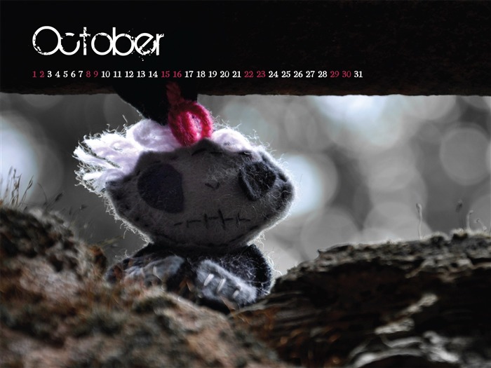 Poupées-Octobre 2011 - Desktop Calendar Wallpaper Vues:7697