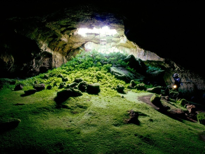 Lava Tube Cave Lava Beds National Monument-Beautiful paisagem natural wallpaper Visualizações:15606