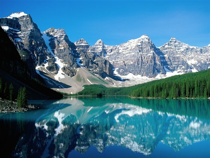 Moraine Lake Valley of Ten Peaks - belo cenário paisagens naturais Visualizações:29978