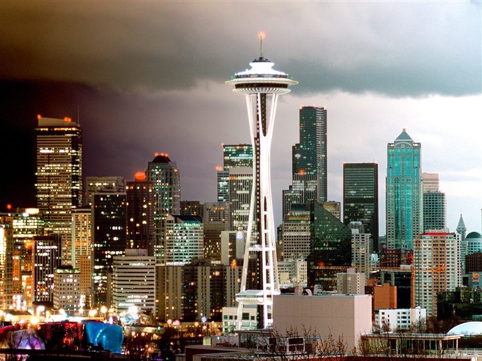 Seattle Skyline Washington-Photography Wallpaper seleccionó la cuarta serie Vistas:11043