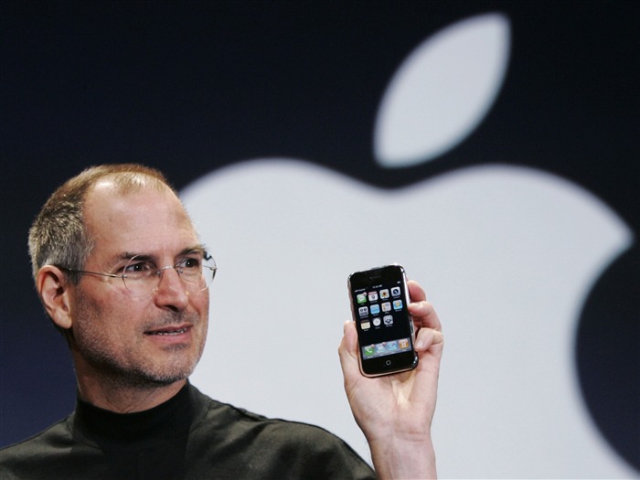 Steve Paul Jobs y su iphone de Apple Vistas:20967