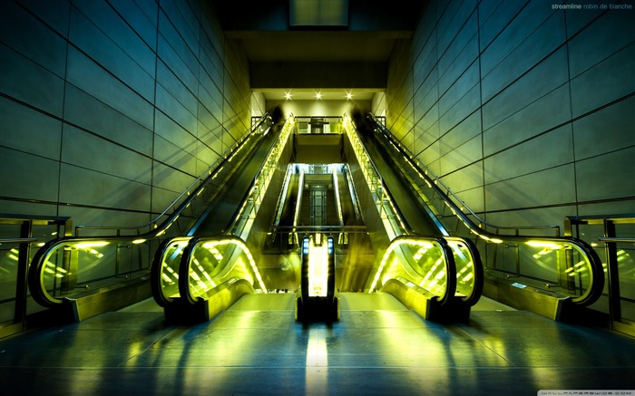 escalators-Du bâtiment décoration Papier peint paysage Vues:11038