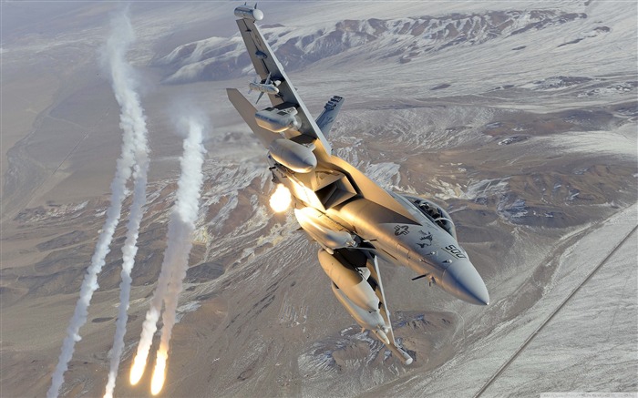 F18 hornet flares-military-related items Papel pintado de escritorio Vistas:21182