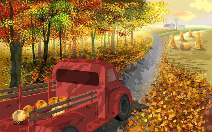 Back to the farm-Thanksgiving day wallpaper illustration design Views:11235 Date:2011/11/23 7:03:42