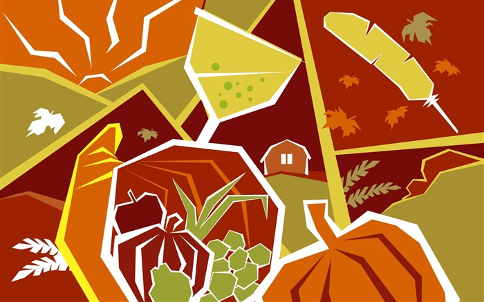 Bumper harvest-Thanksgiving day wallpaper illustration design Views:12334 Date:2011/11/23 7:06:56