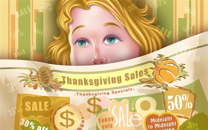 Festival promotional posters-Thanksgiving day wallpaper illustration design Views:10252 Date:2011/11/23 7:11:57