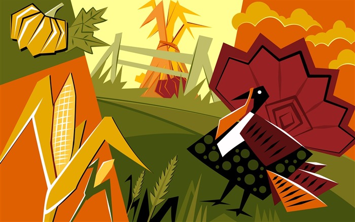 Guarding the farm-Thanksgiving day wallpaper illustration design Views:9118 Date:2011/11/23 7:19:37