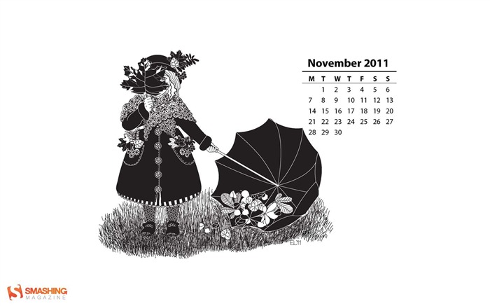 Little Mademoiselle P-November 2011-Calendar Fondos de escritorio Vistas:8011