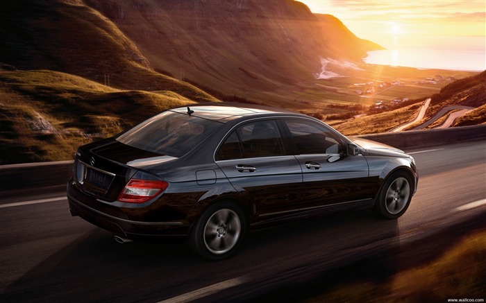 Sunset-Mercedes Benz C Class 2011 Fond d'écran Vues:10869